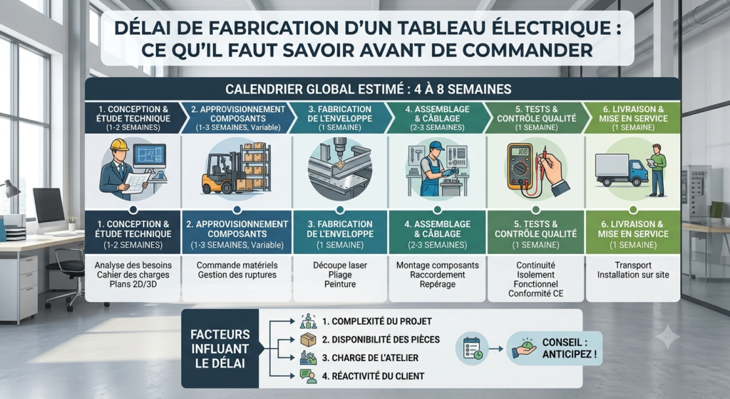 Délai de Fabrication d'un Tableau Électrique