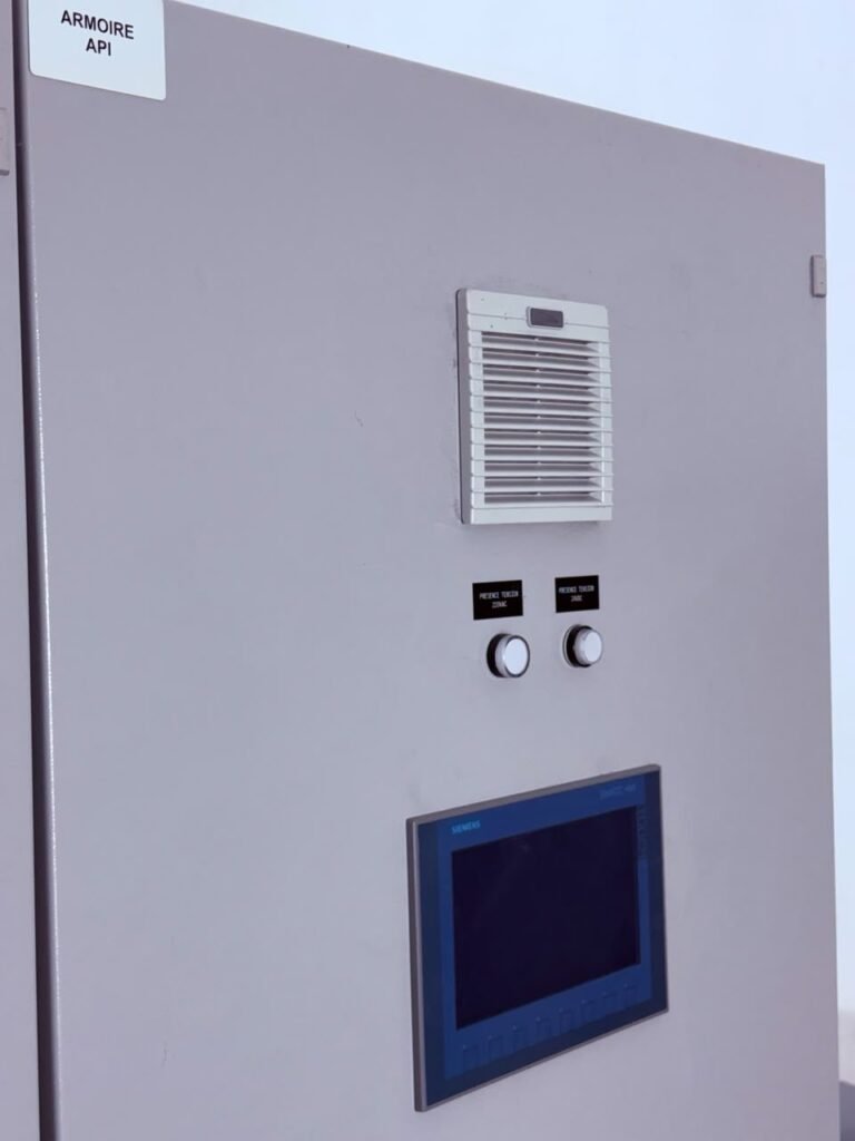 Armoire API de station de reprise avec écran tactile de supervision — Panel-Tronix Casablanca